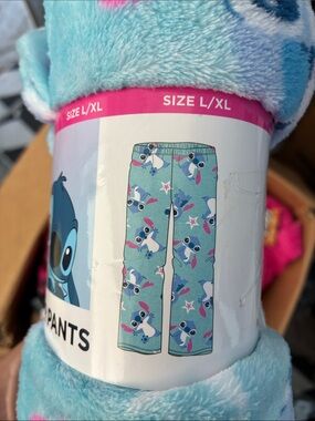 Lilo & Stitch Kids L/XL Plush Fleece Pajama Pants Bottoms NWT Disney